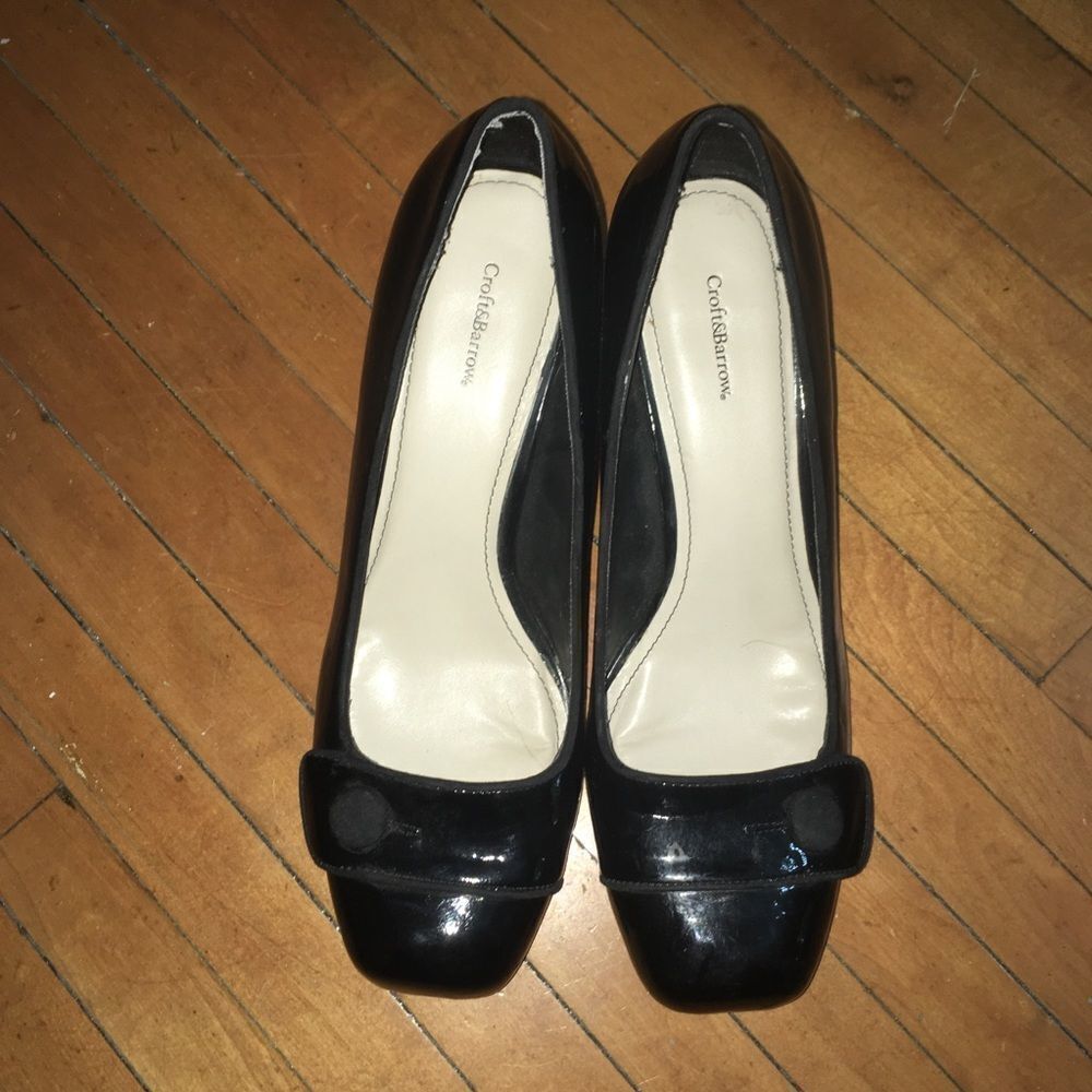 Croft & Barrow Brina patent leather black pumps